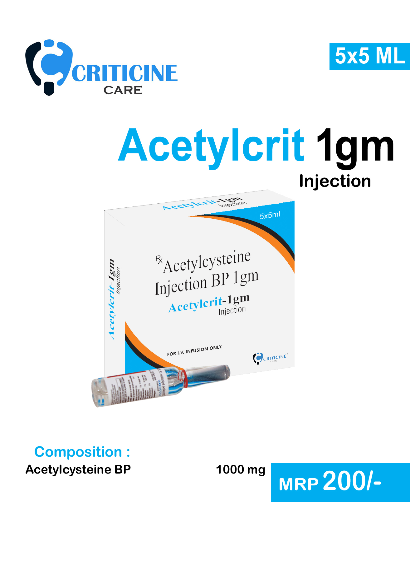 Acetylcysteine 400mg Inj
